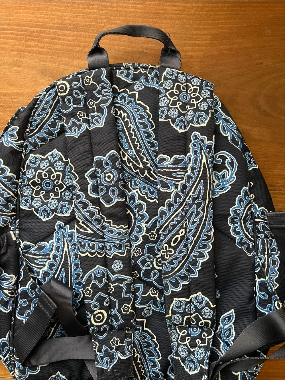 Vera Bradley Navy Paisley Backpack with Blue & White Accents